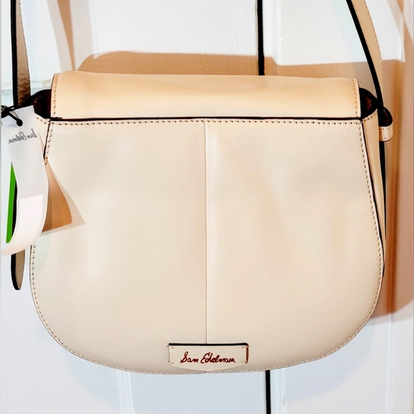 Sam Edelman Handbags - NWT-❤️-Sam Edelman-Cream-Leather Saddle Bag-Aged Gold Hardware